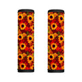 Red Autumn Sunflower Pattern Print Handle Covers