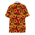 Red Autumn Sunflower Pattern Print Hawaiian Shirt