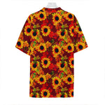 Red Autumn Sunflower Pattern Print Hawaiian Shirt
