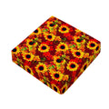 Red Autumn Sunflower Pattern Print Outdoor Seat Cushion Cover