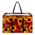 Red Autumn Sunflower Pattern Print Utility Tote Bag