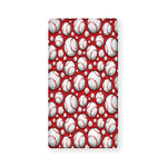 Red Baseball Pattern Print Baby Crib Sheet