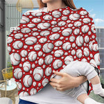 Red Baseball Pattern Print Baby Seat Cover