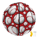 Red Baseball Pattern Print Basketball