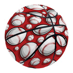 Red Baseball Pattern Print Basketball