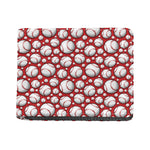 Red Baseball Pattern Print Bifold Wallet