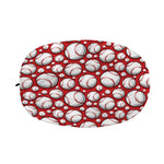 Red Baseball Pattern Print Car Side Mirror Covers