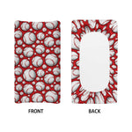 Red Baseball Pattern Print Changing Pad Cover