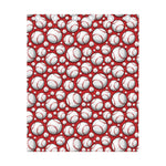 Red Baseball Pattern Print Curtain