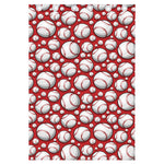 Red Baseball Pattern Print Curtain