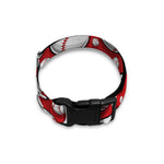 Red Baseball Pattern Print Dog Collar