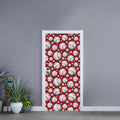 Red Baseball Pattern Print Door Sticker