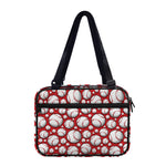 Red Baseball Pattern Print Double Strap Bible Bag