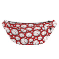 Red Baseball Pattern Print Fanny Pack