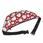 Red Baseball Pattern Print Fanny Pack