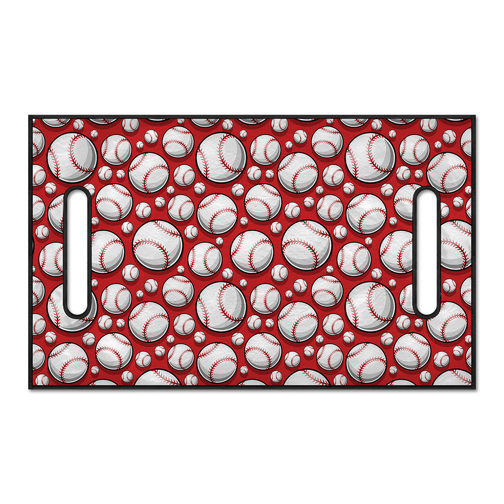 Red Baseball Pattern Print Golf Cart Seat Cover