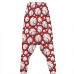 Red Baseball Pattern Print Hammer Pants