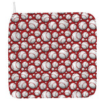 Red Baseball Pattern Print Hand Towel