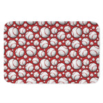 Red Baseball Pattern Print Indoor Door Mat