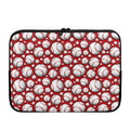 Red Baseball Pattern Print Laptop Sleeve