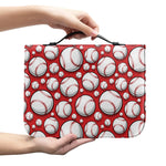 Red Baseball Pattern Print Leather Bible Cover