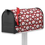 Red Baseball Pattern Print Mailbox Cover