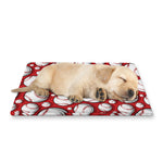 Red Baseball Pattern Print Pet Cooling Mat Cover