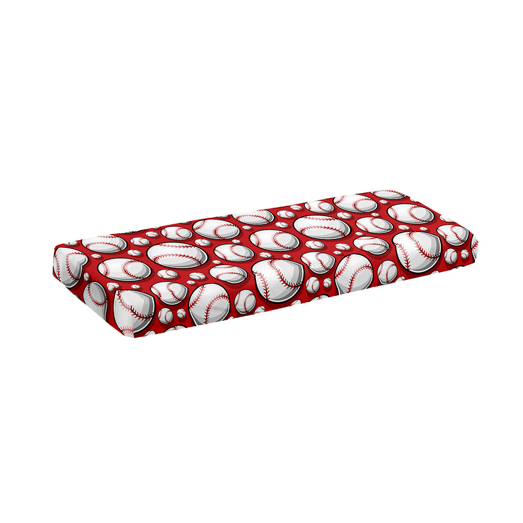 Red Baseball Pattern Print Piano Keyboard Cover