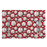 Red Baseball Pattern Print Placemat