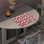 Red Baseball Pattern Print Placemat