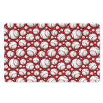 Red Baseball Pattern Print Polyester Doormat