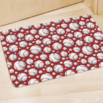 Red Baseball Pattern Print Polyester Doormat