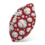 Red Baseball Pattern Print Rugby Ball