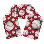 Red Baseball Pattern Print Scarf