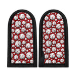Red Baseball Pattern Print Skillet Handle Cover