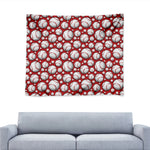 Red Baseball Pattern Print Tapestry