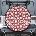 Red Baseball Pattern Print Tire Cover
