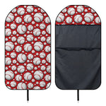 Red Baseball Pattern Print Waterproof Car Seat Cover