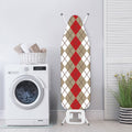 Red Beige And White Argyle Pattern Print Ironing Board Cover