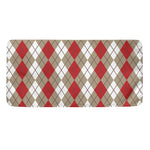 Red Beige And White Argyle Pattern Print Towel