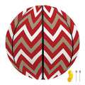 Red Beige And White Chevron Print Basketball