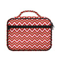 Red Beige And White Chevron Print Briefcase Bible Bag