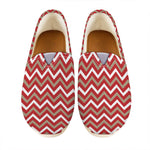 Red Beige And White Chevron Print Casual Shoes