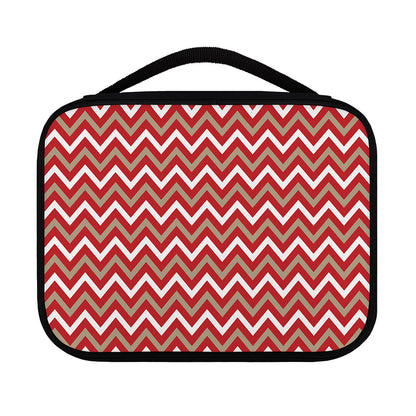 Red Beige And White Chevron Print Classic Bible Case