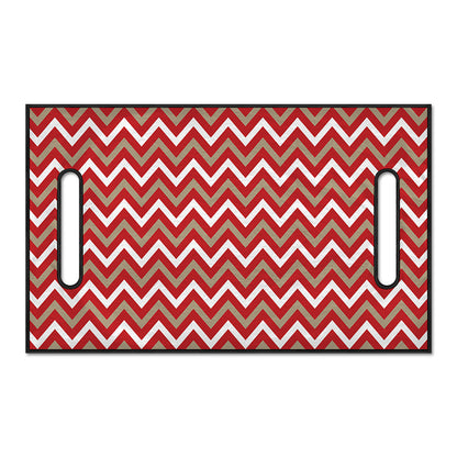 Red Beige And White Chevron Print Golf Cart Seat Cover