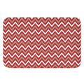 Red Beige And White Chevron Print Indoor Door Mat