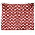 Red Beige And White Chevron Print Tapestry