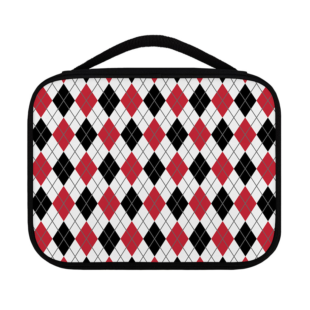 Red Black And White Argyle Pattern Print Classic Bible Case