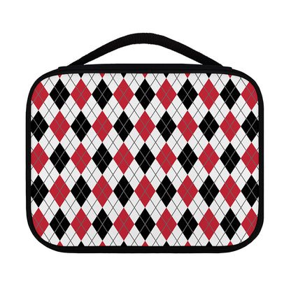 Red Black And White Argyle Pattern Print Classic Bible Case