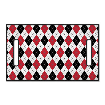 Red Black And White Argyle Pattern Print Golf Cart Seat Cover